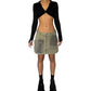 Vintage Y2K Khaki Mini Skirt (S-M)