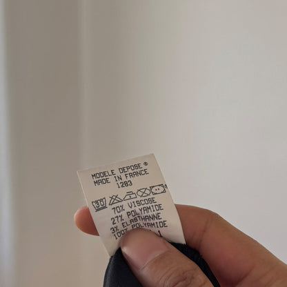 Vintage Two Tone Maxi Skirt Grey Black Viscose Blend (XS)