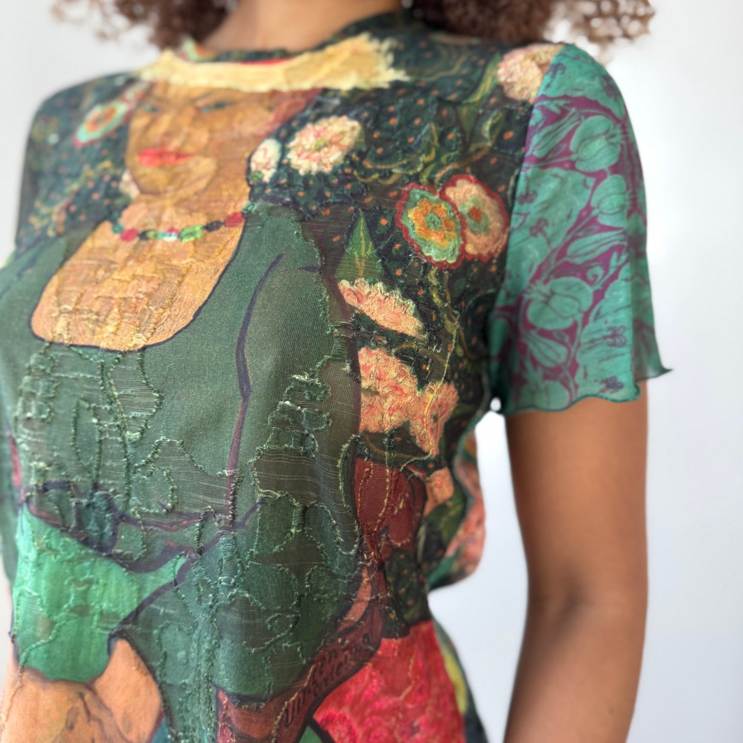 Vintage Desigual artistic mesh tee (M)