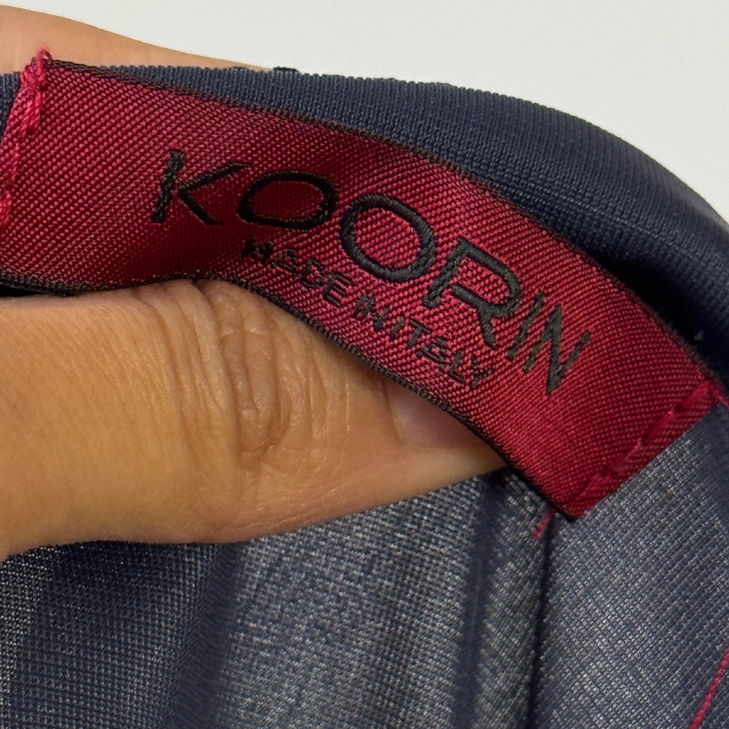 Vintage Italian blue floral chiffon midi skirt with silk ruffle inserts (S/M)