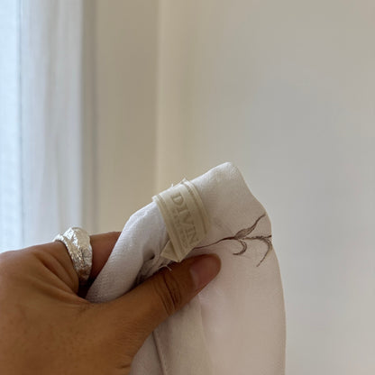 Vintage Italian White Floral Mesh Mini Skirt (XS)