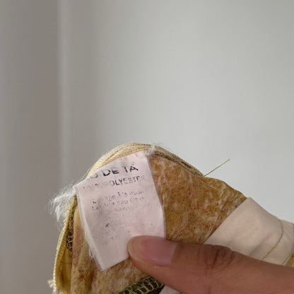 Vintage Italian Black Mesh Midi Skirt (Small)