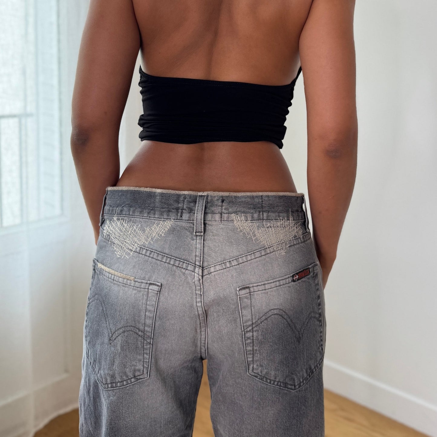 Vintage Light Wash Baggy Jeans (S) ⠀