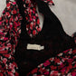 Vintage Y2K Pinko Mesh Floral Print Top (S-M) Cottage Festival Made in Italy