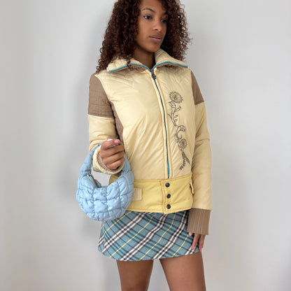 Vintage Diesel Two-Tone Embroidered Puffer Jacket (Small)