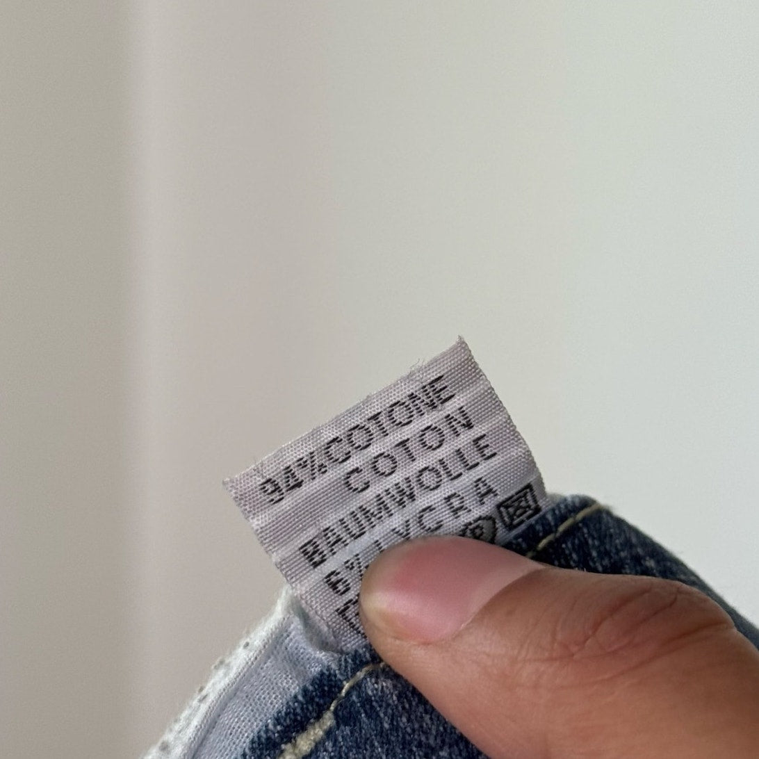 Vintage Light Wash Blue Low Rise Flare Jeans Y2K (S)