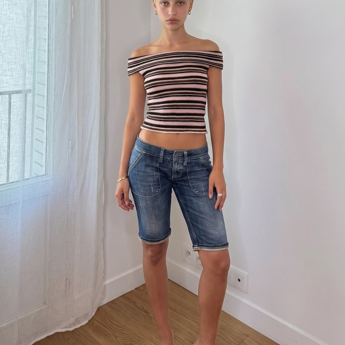 Vintage Low Rise Denim Capris (S)
