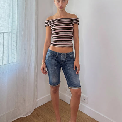 Vintage Low Rise Denim Capris (S)