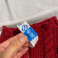 Made in Italy - Vintage 2000s red cable knit cardigan (M)