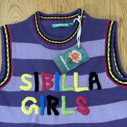 Vintage Italian “Sibilla Girls” knit vest (S/M)