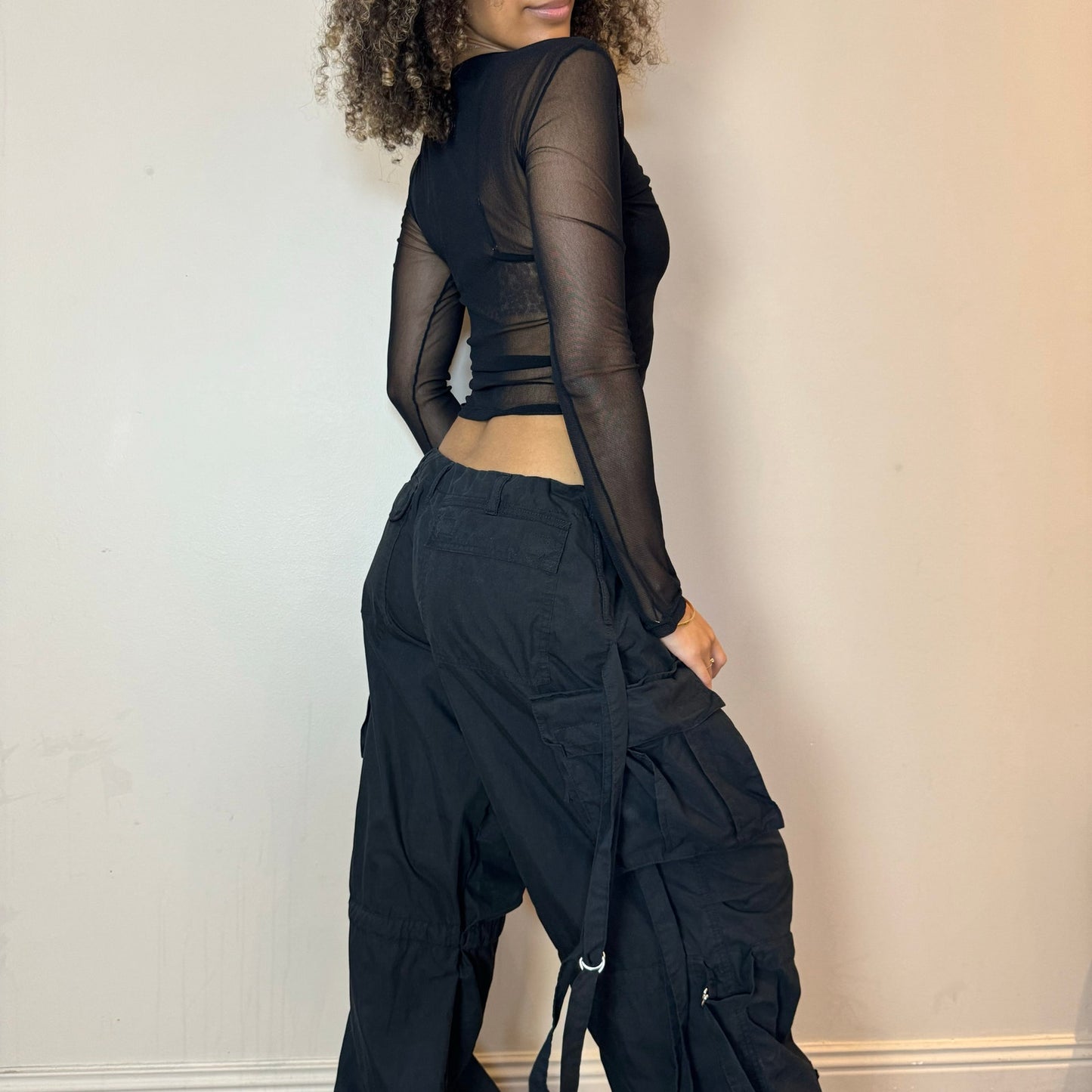 Vintage Goth Cargo Pants oversized (S)