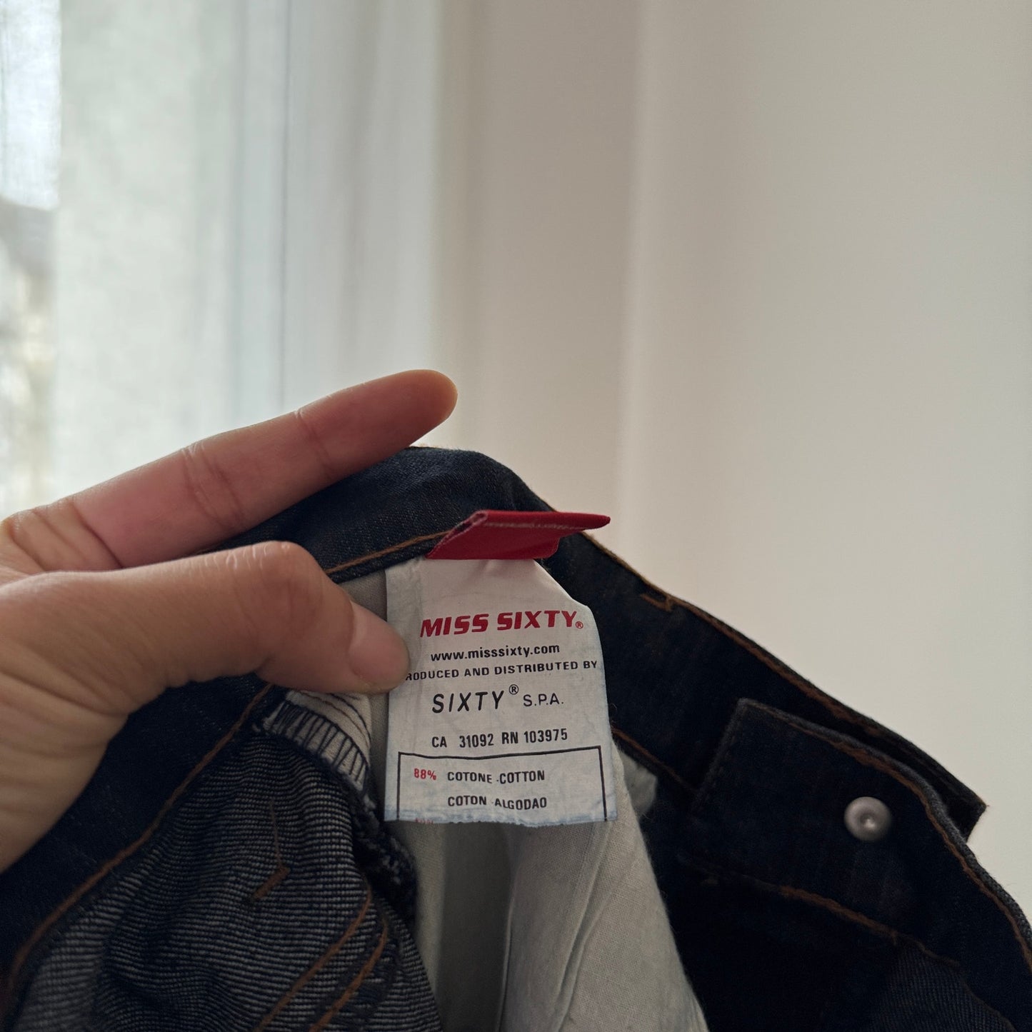 Vintage Miss Sixty Dark Wash Low Rise Flare Jeans Deadstock Denim (XS/S)