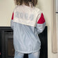 90s baby blue oversized sporty Swiss varsity windbreaker jacket (XS/S)