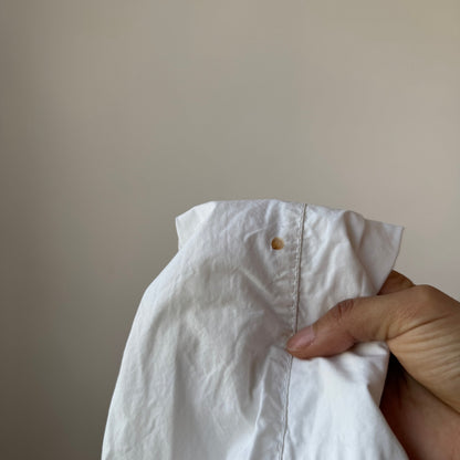 Vintage White Parachute Cargo Trousers Adjustable Ankle Y2K Euro (S)