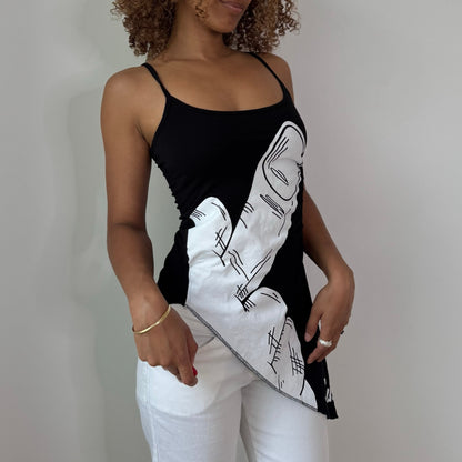 Vintage Punkyfish Graphic Asymmetrical Cami Top (S)