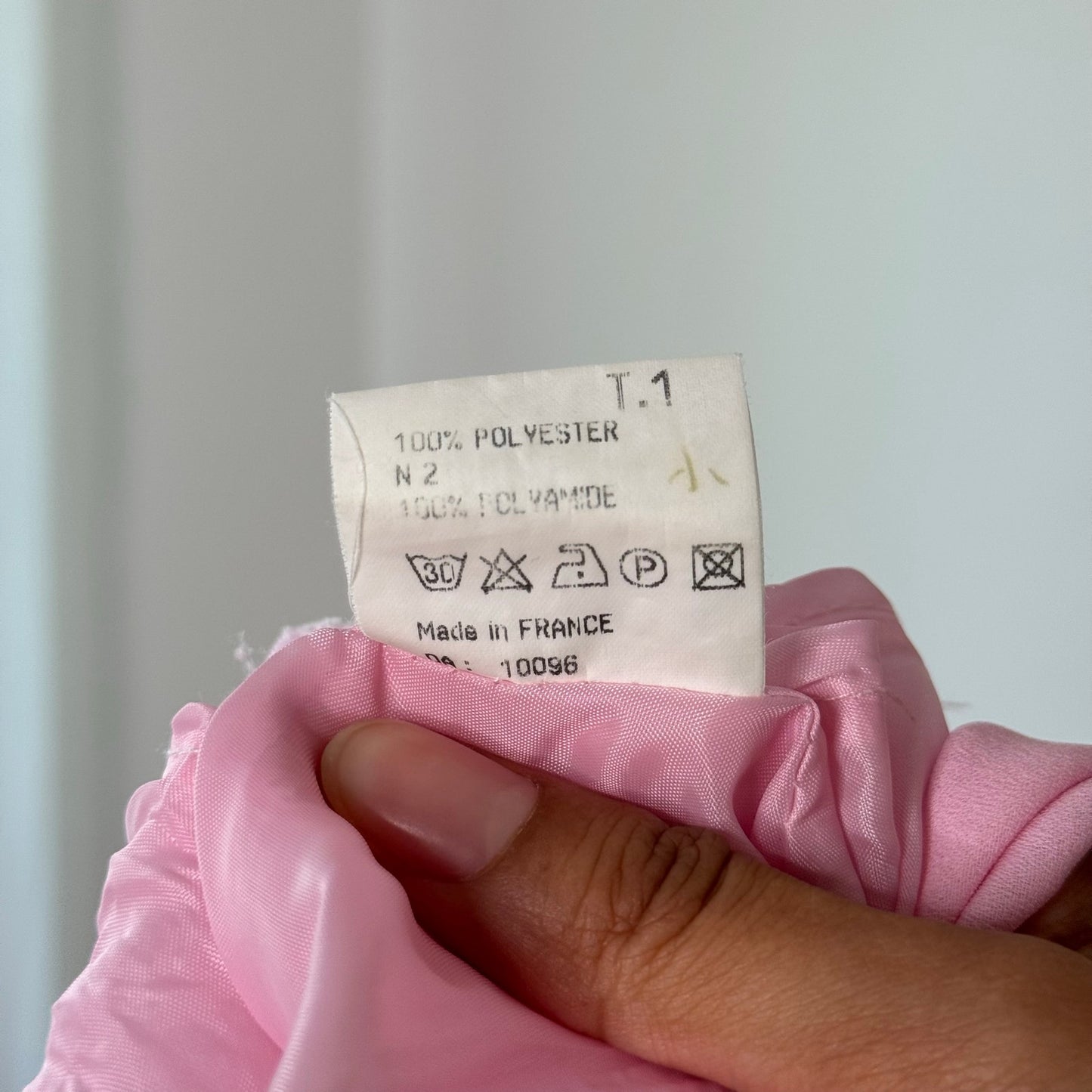 Vintage Baby Pink Tiered Ruffle Mesh Midi Skirt French Y2K (XS/S)