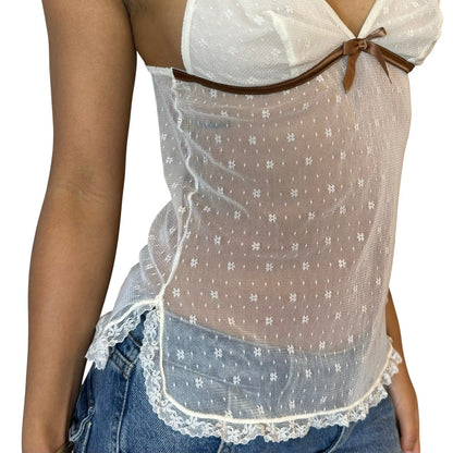 Vintage Boho Sheer Lace Cami (S)