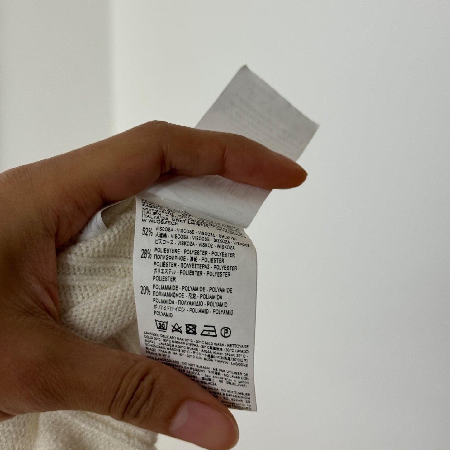 Vintage White Cable Knit Sweater Wide Foldover Collar Fitted Cropped (S)