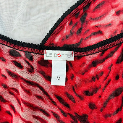 Vintage Red Cheetah Mesh Cami (S/M)