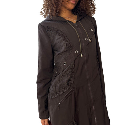 Vintage Deadstock Brown Hooded Maxi Coat (S)