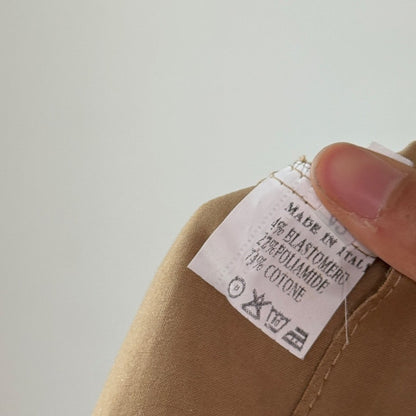 Vintage Italian Beige Tailored Bootcut Pants Deadstock Y2K (XS/S)