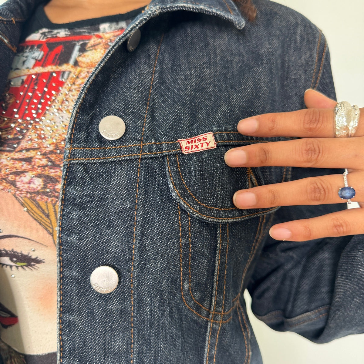 Vintage Miss Sixty Denim Jacket Italian (S/M)