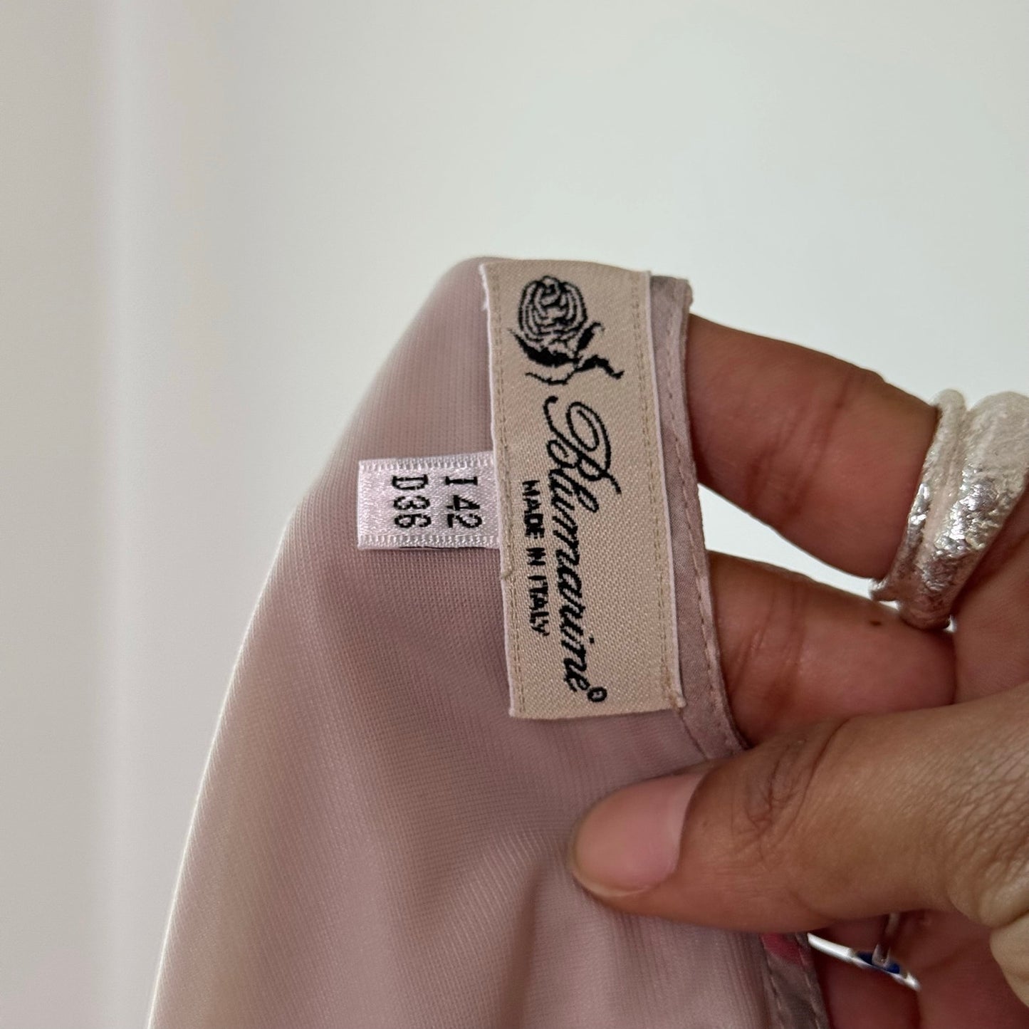 Vintage Blumarine Pink Floral Silk Maxi Skirt Ruffle Layer Italian Y2K (S)