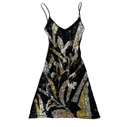 Italian Vintage 00s Sequin Midi dress (S)