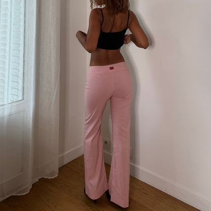 Vintage Italian Baby Pink Low Rise Flare Pants (S)
