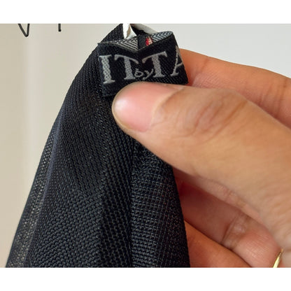 Euro Vintage black floral mesh midi skirt (Small)