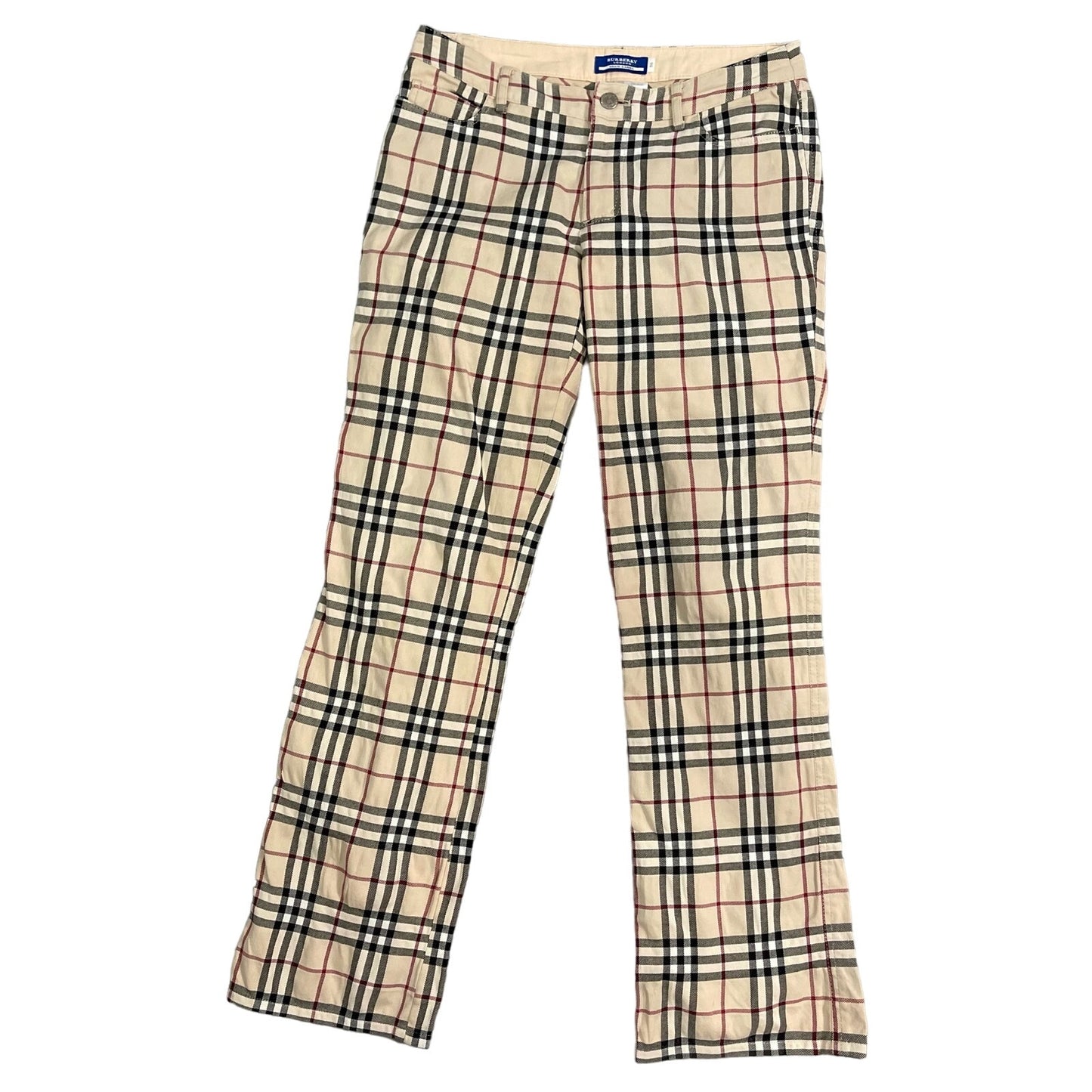 Vintage Burberry nova plaid straight leg fit pants (XS)