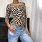 Vintage 90s Roberto Cavalli Cheetah print 3/4 sleeves tee (S)