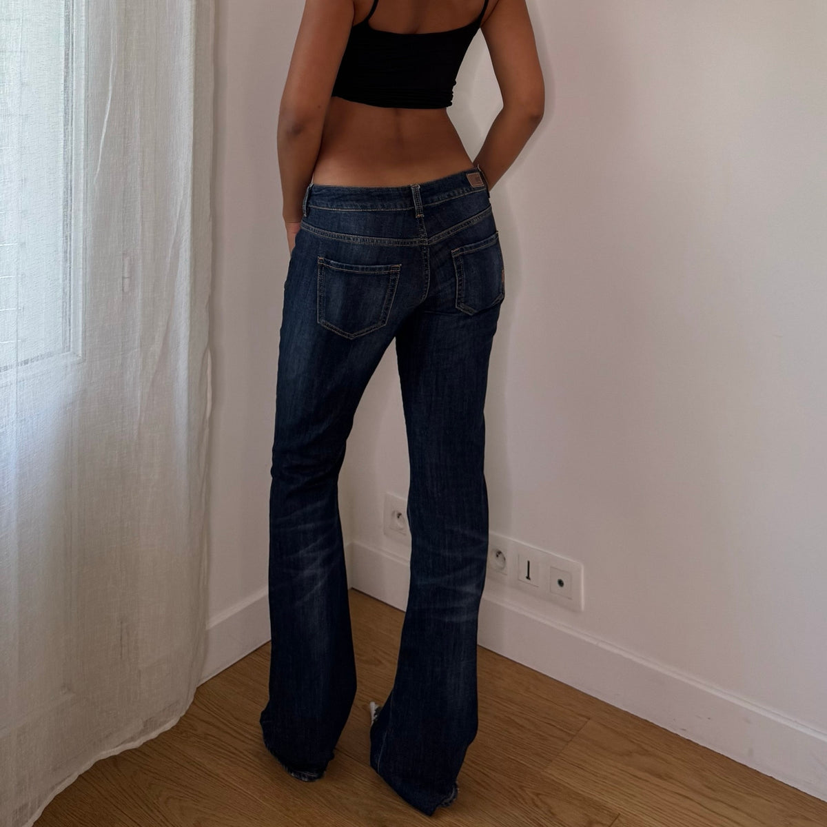 Euro Vintage Low Rise Flare Jeans