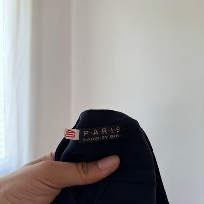 Vintage Navy Low Rise Flare Pants Buckle Detail Y2K (S)