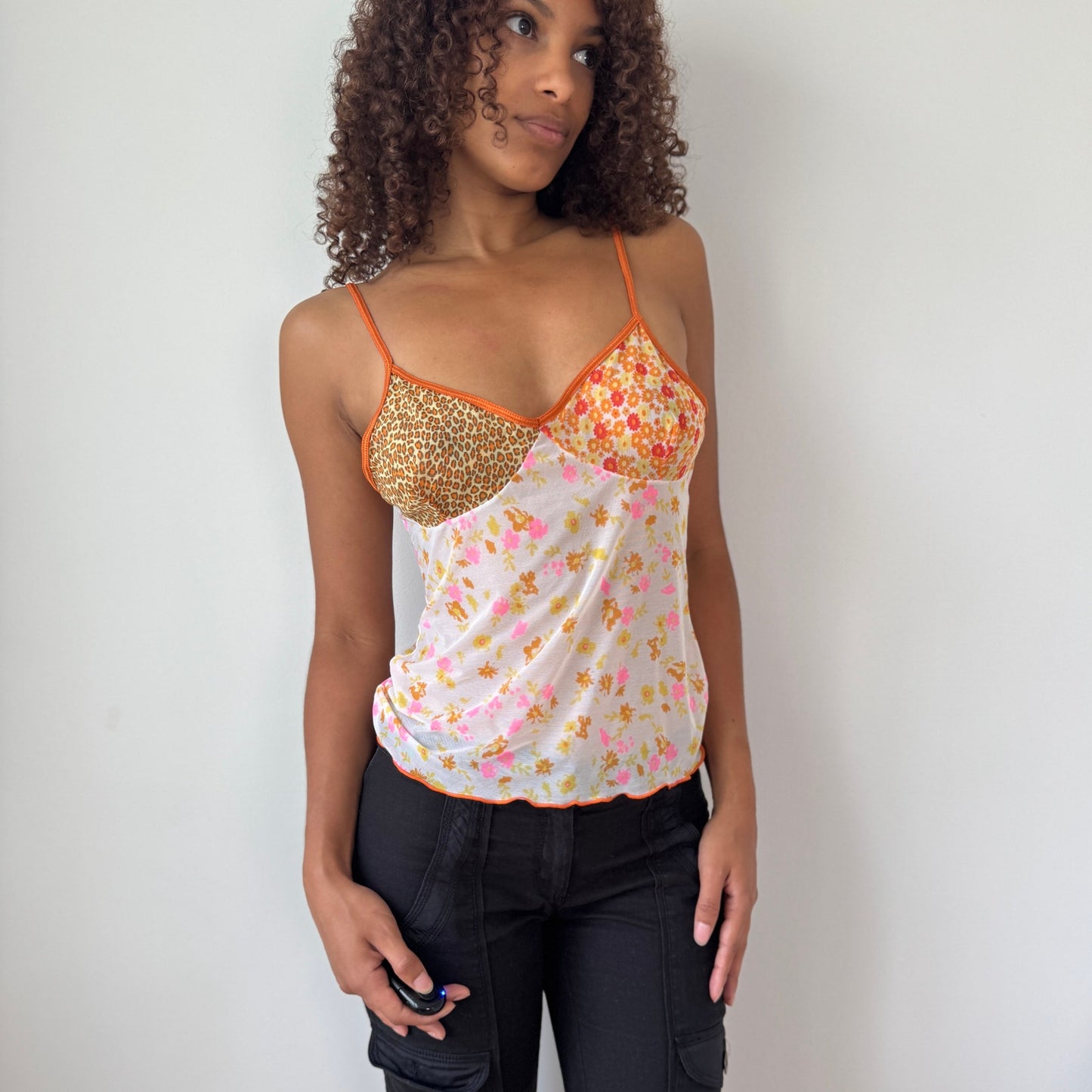 Vintage Replay Mesh Patchwork Cami (M)