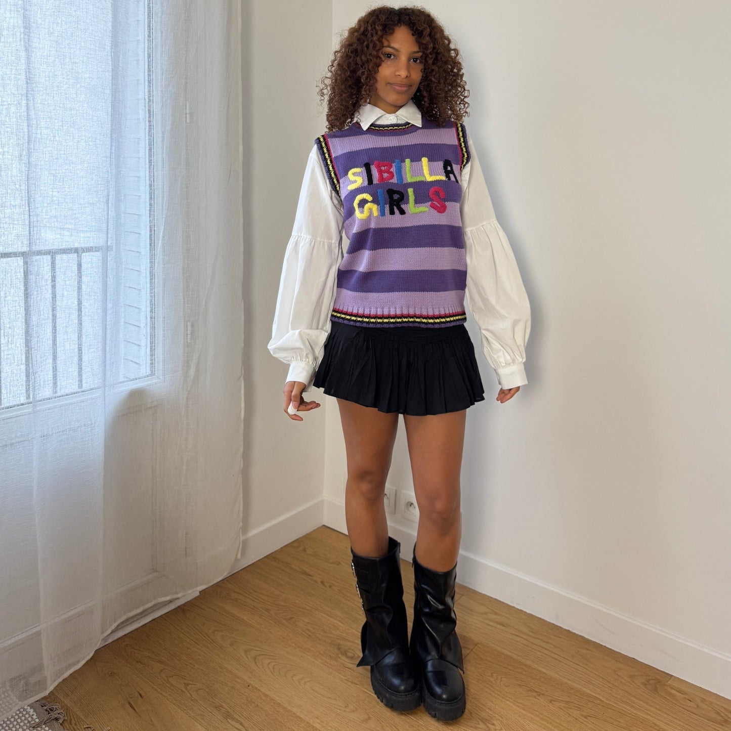 Vintage Italian “Sibilla Girls” knit vest (S/M)