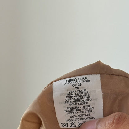 Vintage Camel Suede Leather Mini Skirt (S)