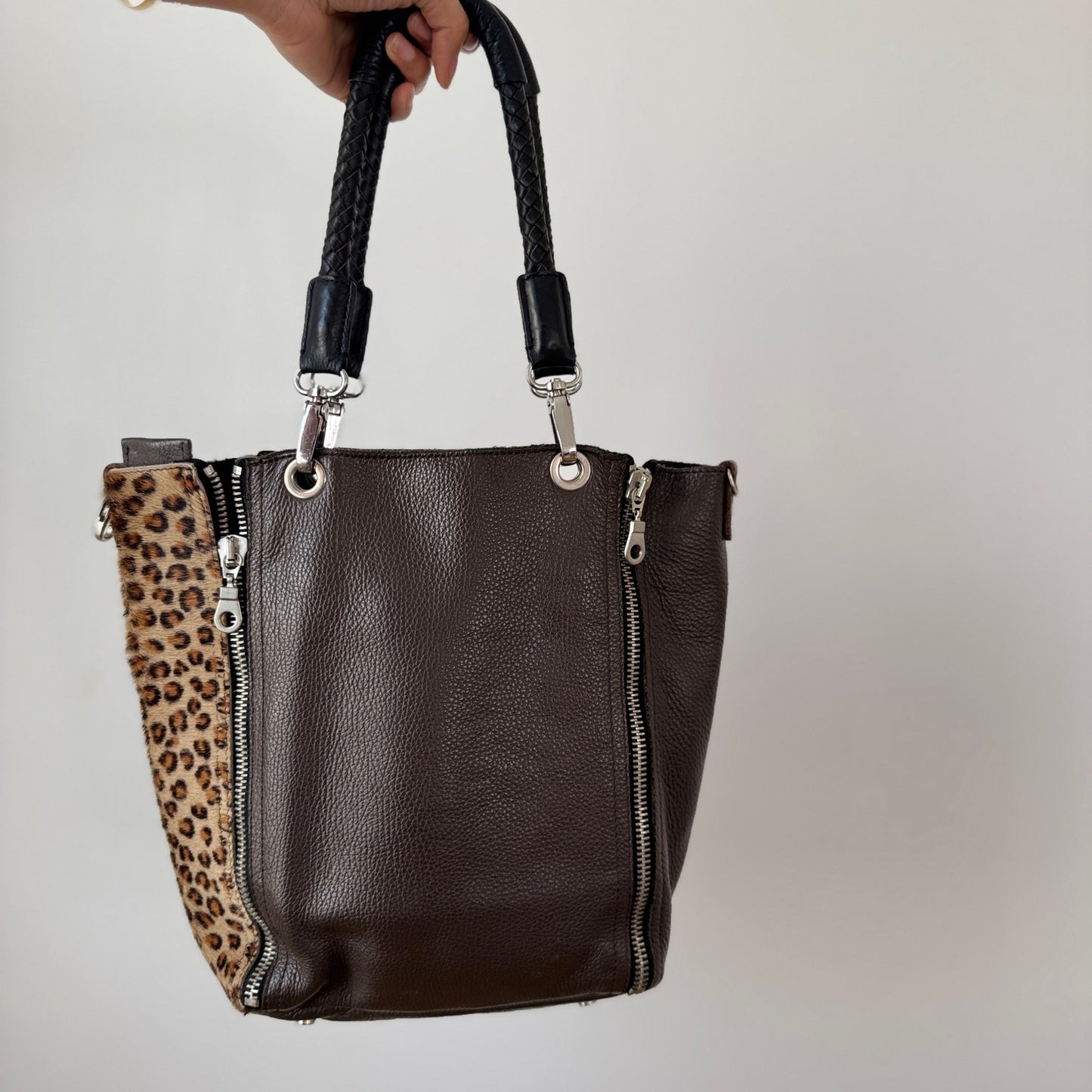 Vintage Barbara Rihl Illustrated Leather Shoulder Bag Limited Edition