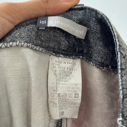 Vintage French abstract floral printed pants (XS/S)