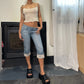 Vintage Burberry Denim Jeans capri low rise and straight fit (XS)