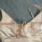 Blumarine pastel pink corset bustier top with mesh panels (S/M)