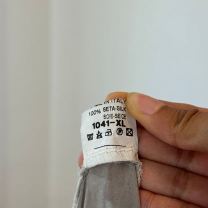 Vintage Italian Sheer Silk Embroidered Mini Dress (S/M)