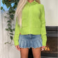 Vintage Y2K Neon Green Knit Sweater (XS-M)