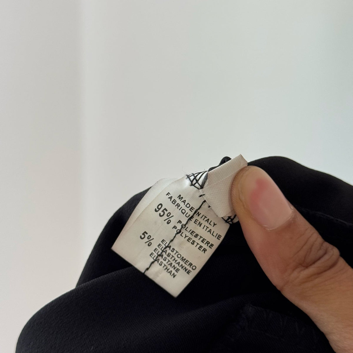 Italian vintage black low-rise tailored wide-leg trousers with front pleats