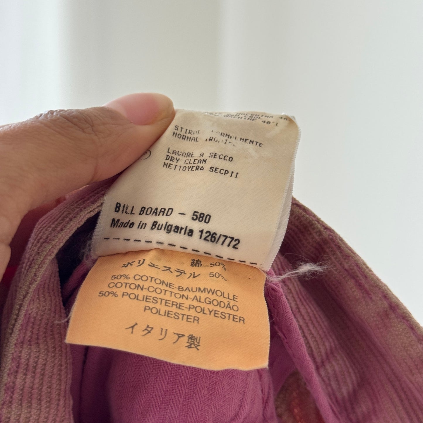 Y2K Pink Corduroy Graphic Mini Skirt (S)