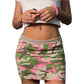 2000s camo mini skirt (S)