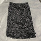 Sourced in Italy - Vintage 00s fitted black floral mesh midi skirt (XS/M)