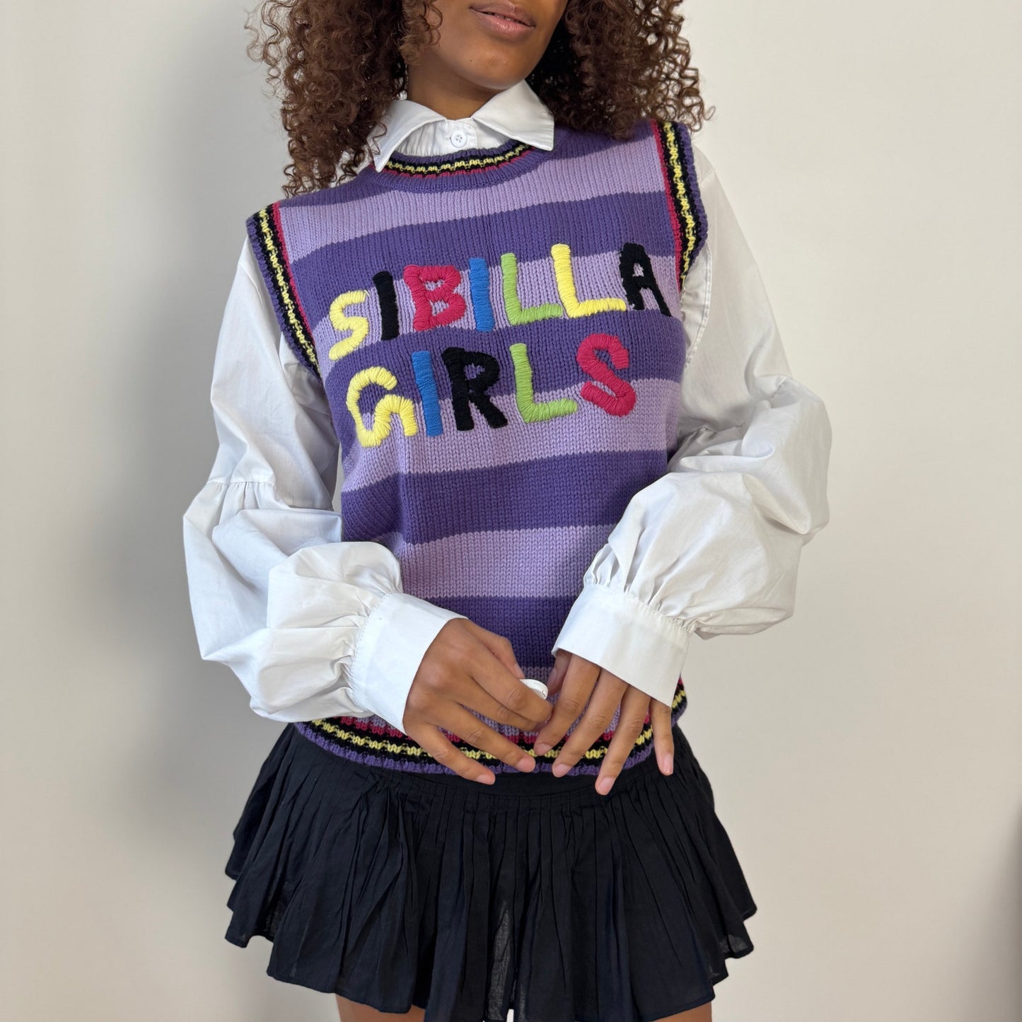 Vintage Italian “Sibilla Girls” knit vest (S/M)