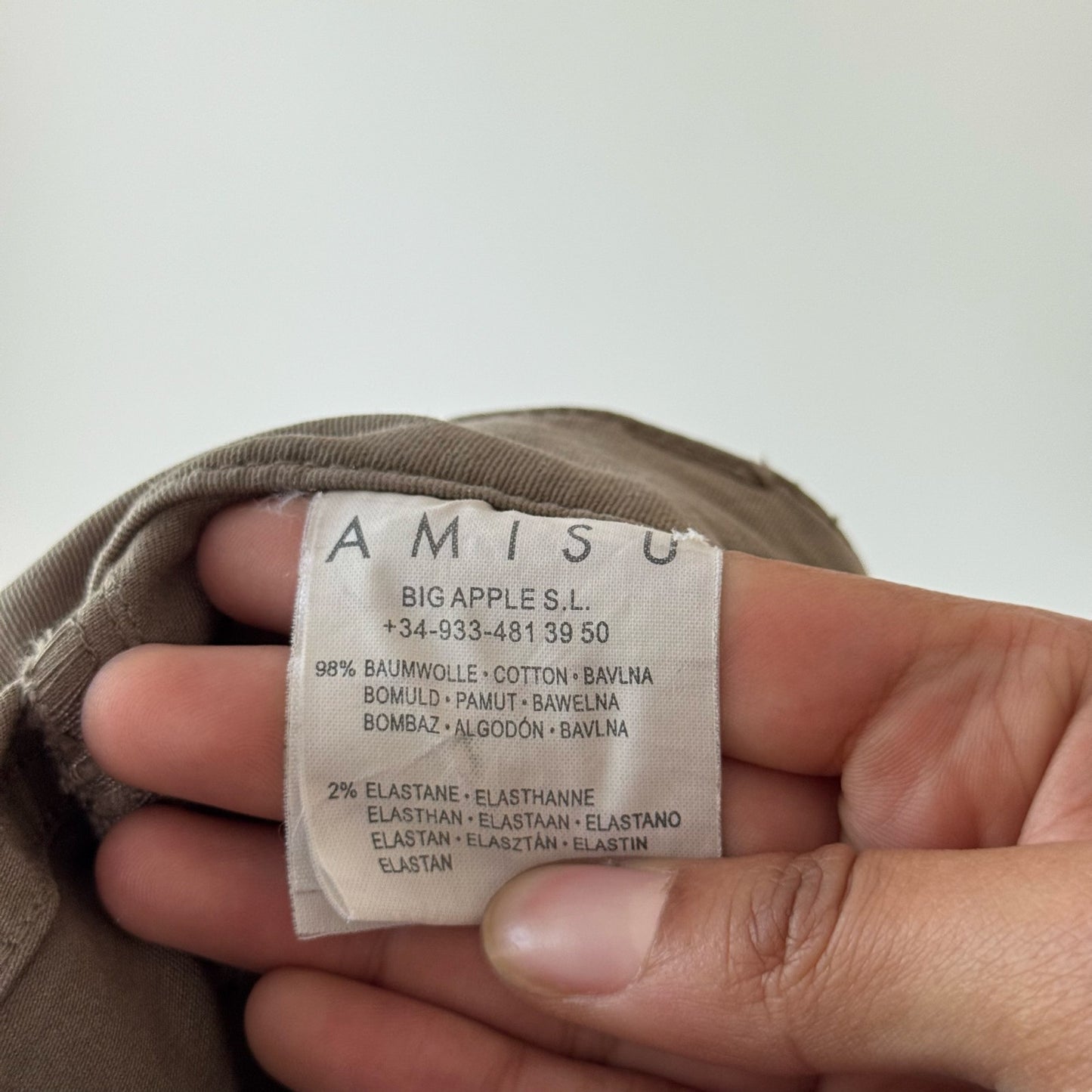 Vintage Taupe Low Rise Flare Pants Cargo Pocket Y2K Cotton (XS/S)
