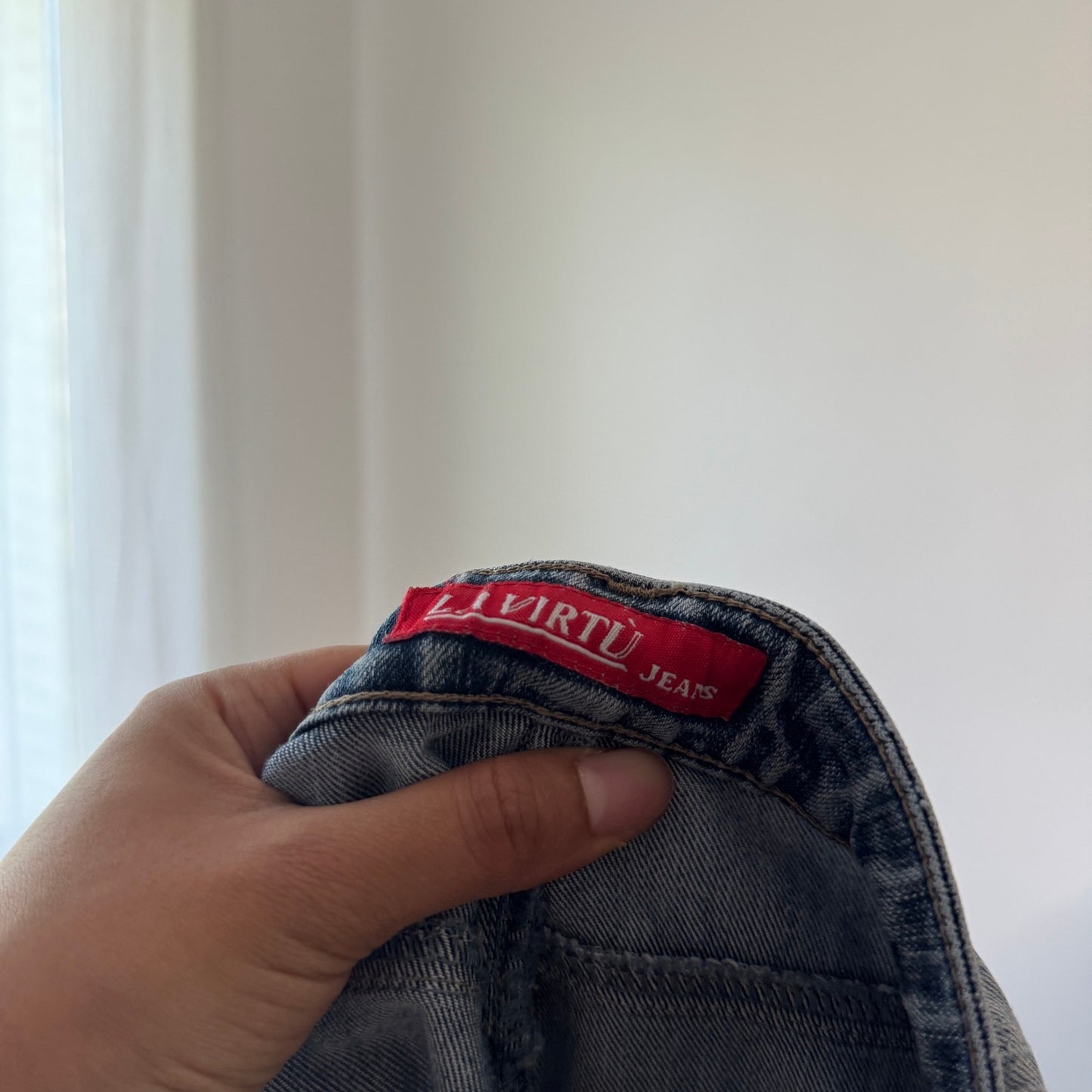 Vintage Blue Wash Low Rise Flare Jeans Euro Y2K (S)